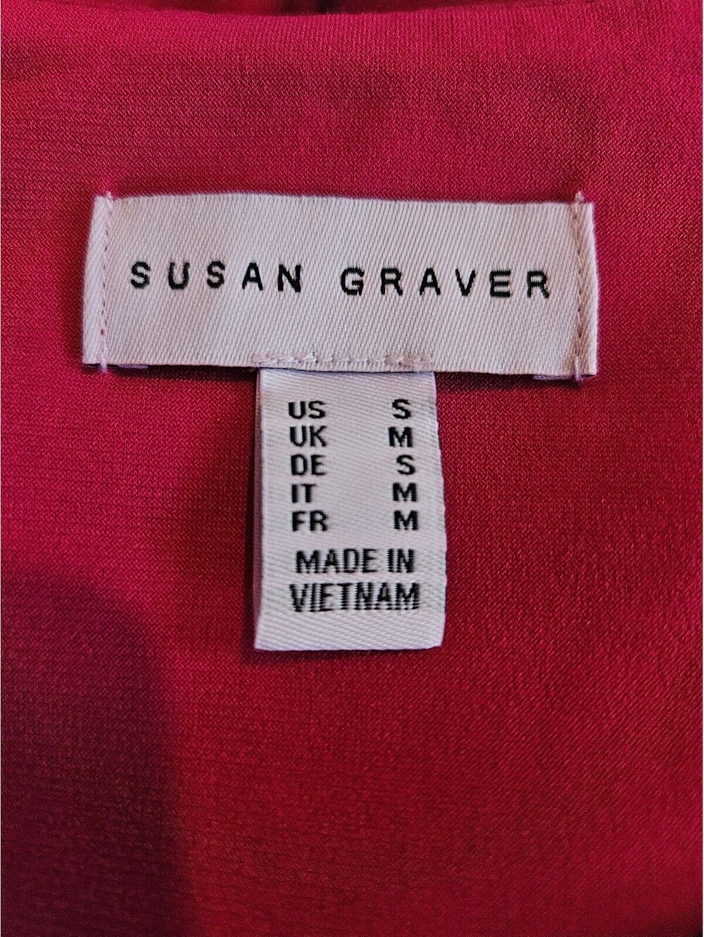 Susan Graver Liquid Knit small pink tiered & ruffled top with cold shoulders - Picture 4 of 5